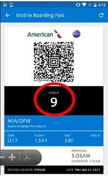 7- Will the mobile boarding pass provide customers easy identification of traveling on Basic Economy fares? Yes, the mobile boarding pass will always indicate Group 9 for Basic Economy.