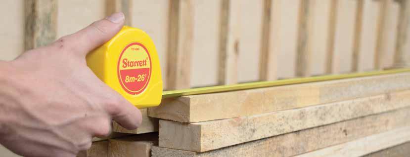 Tape Measures TAPE MEASURES Starrett Produced of yellow high visibility ABS plastic, these value priced tape measures are easy to locate and difficult to damage.