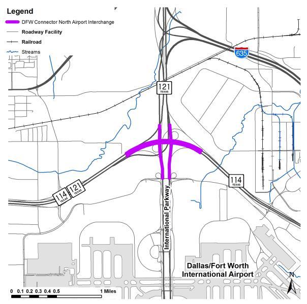 Figure E2: Project Overview and Limits The North Central Texas Council of Governments (NCTCOG), in cooperation with TxDOT, is preparing this application to seek funding assistance of $64 million