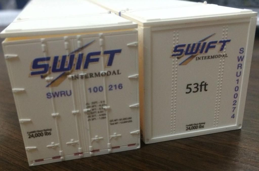97 (0004-088020) HO 53 Ft HI-CUBE CONTAINER SWIFT INTERMODAL 2 PACK 0004-088019 $28.00 $18.
