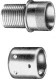 This allows the coupling to be connected or disconnected very quickly. Adapters and dust caps are available as shown below. Standard materials are bronze or aluminum.