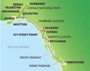 Northbound and southbound cruise Itineraries 7-Day Glacier Bay Northbound from Vancouver Norwegian Sun Day Port Arrive DEPART u Mon Vancouver, British Columbia 4:00 pm Tue Cruise Inside Passage Wed