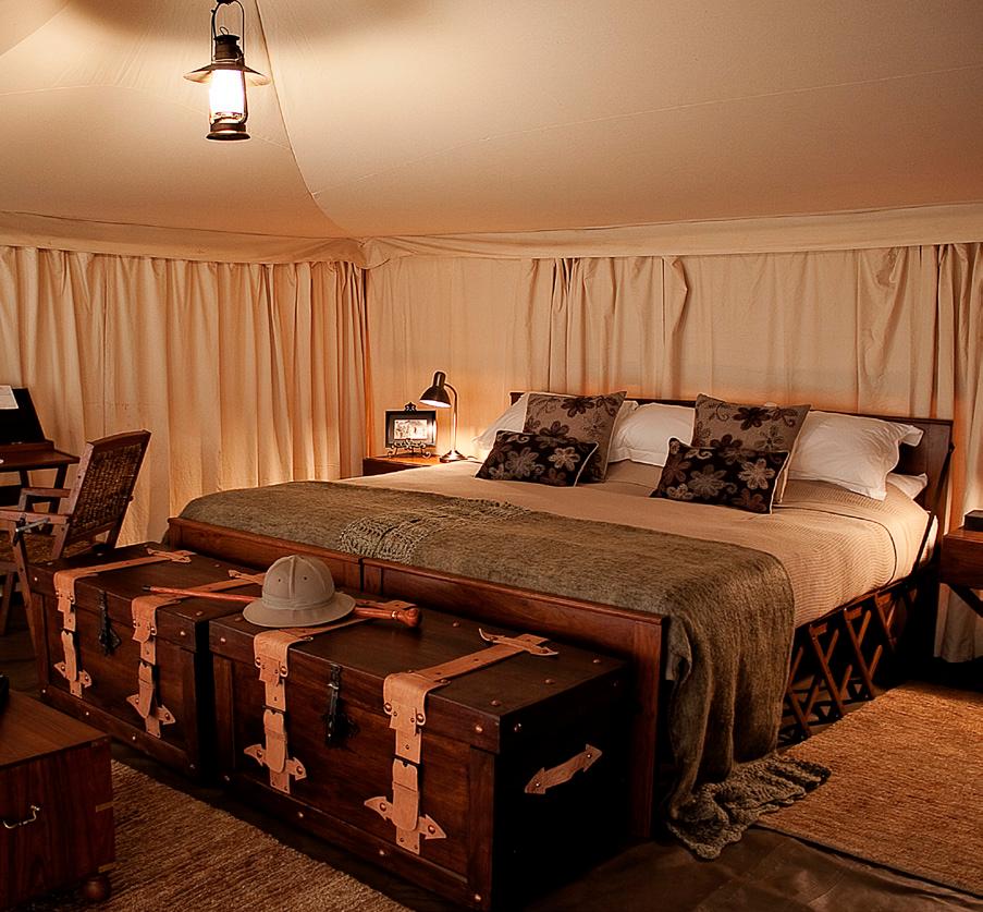Serengeti Pioneer Camp is an authentic but luxury safari camp and consists of ten large tented rooms all with en-suite facilities which included a flush toilet, vanity basin and showers.