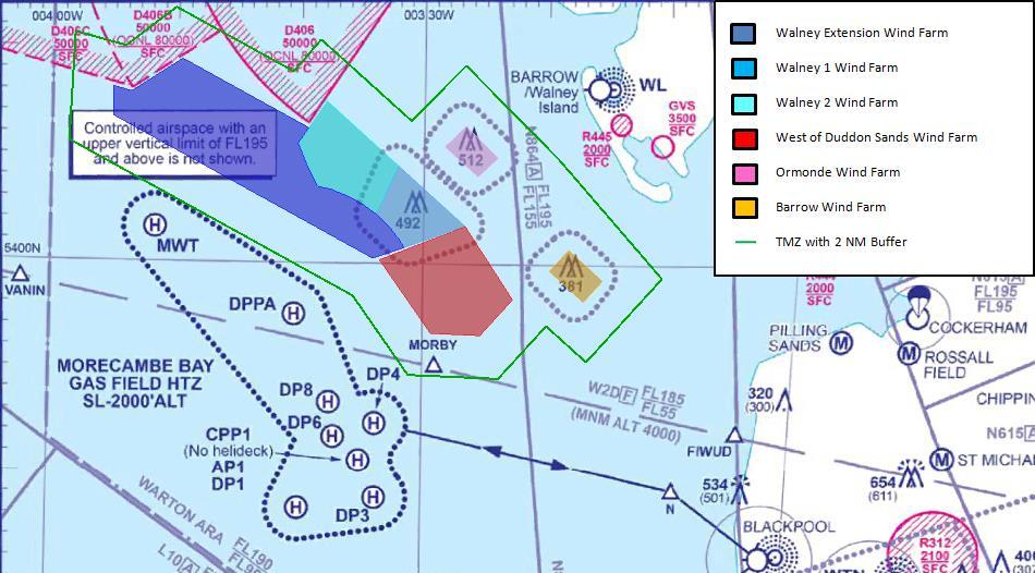 A2 Morecombe Bay Airspace Diagram A2.1 Morecombe Bay Offshore Area The proposed TMZ is bounded in green on Figure 1.