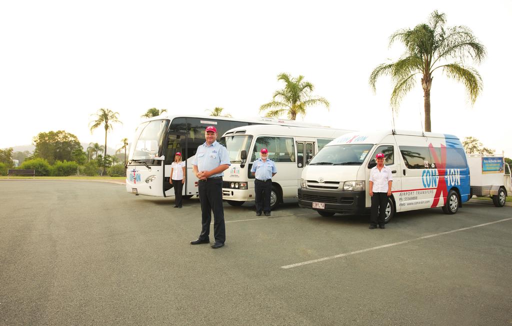 CON-X-ION is the premier airport transfer, theme park and charter provider in Queensland. It is a well established business with over 30 years of reliable and friendly service.