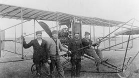 On July 23, 1910, seven thousand people in Omaha watched a twelve minute exhibition flight by Glenn H. Curtiss.