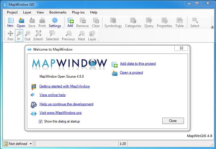 Windows 7, također se može spomenuti da MapWindow vrlo dobro radi na Macintosh računalima s Parallel ili Boot Camp opcijama (http://www.mapwindow.org).
