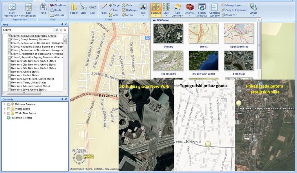 7 ArcGIS Explorer Desktop i Google Earth ArcGIS Explorer Desktop (Slika 7-1.) je besplatni preglednik koji na jednostavan način omogućuje istraživanje, vizualizaciju i razmjenu GIS podataka.