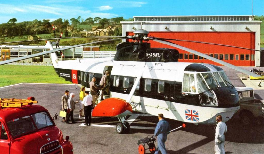 Background Helicopter services to the Isles of Scilly started in 1963 from Land s End aerodrome and relocated to Eastern Green, Penzance in 1964, where the service operated reliably and successfully