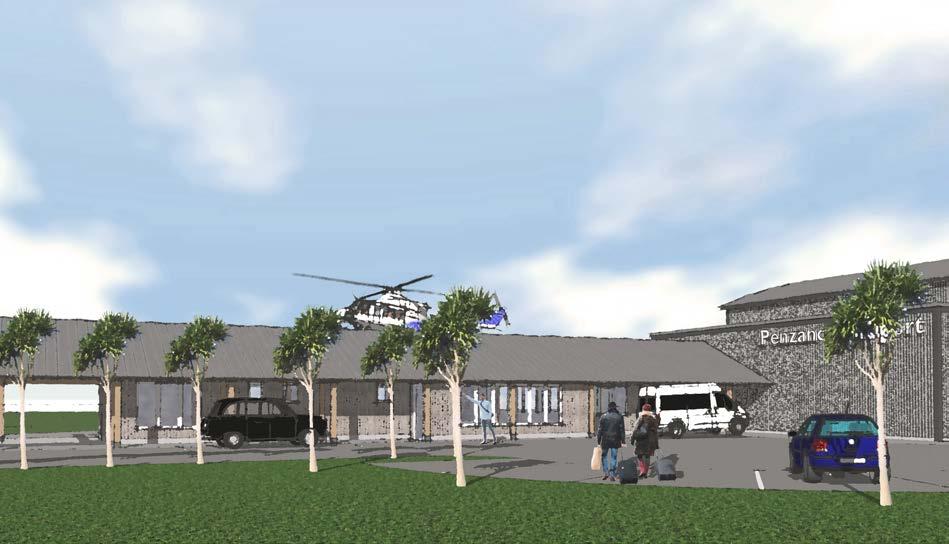 heliport will be complete and the helicopter service operating in 2018.