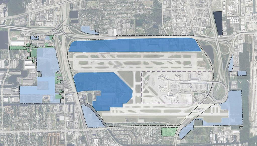 FLL Baseline Conditions Land Assets & General Uses General Aviation / Cargo / Support Facilities Co-Owned Parcel with PEV New Employee Parking Lot (former Economy Lot) General Aviation & Business