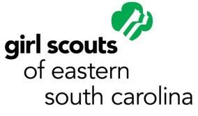 GIRL SCOUTS OF EASTERN SOUTH CAROLINA SANDY RIDGE GIRL SCOUT PROGRAM AND TRAINING CENTER SITE RESERVATION APPLICATION GSESC Troops INSTRUCTIONS: Complete and return application to Girl Scouts of