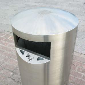 LITTER BINS WITH CIGARETTE WASTE FACILITIES Standard options Where there