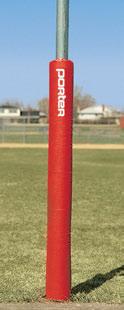 1/2-5 ⁹/16 pole DiameteRS Deluxe Pad: 4 thick polyurethane foam pad is 6 tall and fits 4 / - 5 / pole diameters. 15 oz vinyl cover available in 14 colors. Hook and loop closure.