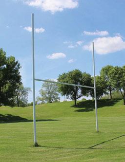 27 SpeCiAlty goals rugby & combination goals Steel H-Style football/rugby goal Uprights and crossbar constructed of 3 / steel tube Durable white powder coat finish Optic yellow finish also available-