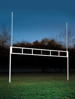 Constructed of 4 x 2 steel tube with 2 square steel tube uprights that extend 10 above crossbar. Soccer nets/backstays sold separately. Soccer goal is 8 x 24 x 8.