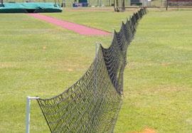 NCAA Cage w/ Rear Door Access with Custom Color $8999 DiScuS SectoR net Effective at stopping shot or discus from rolling or skipping outside of the sector 2 tall by 60 long 320 lb break strength