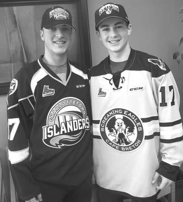 (Healey photo) FALL RIVER: Being drafted into the Quebec Major Junior Hockey League is just the first step for two Fall River and Beaver Bank hockey players in their quest to continue playing the