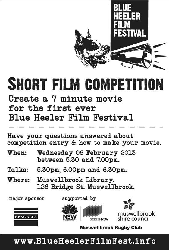A short film competition is open to all Muswellbrook Shire residents in three categories: Junior, Senior and Open.
