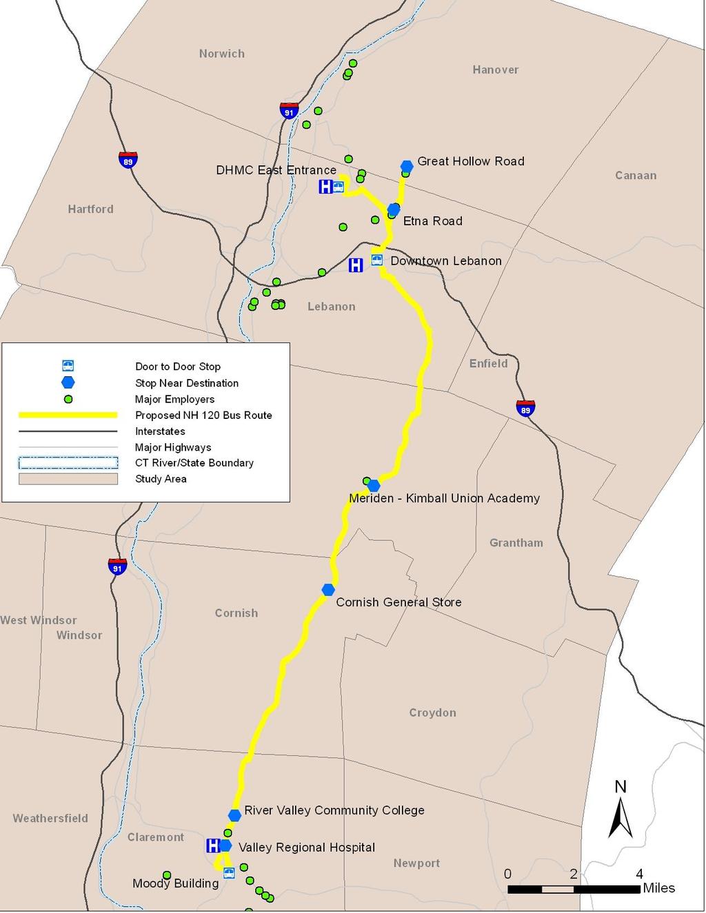 Figure 2: Proposed NH 120 Service: Route