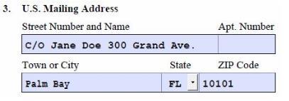 This address is the location to which USCIS will mail your receipt notice and EAD card.