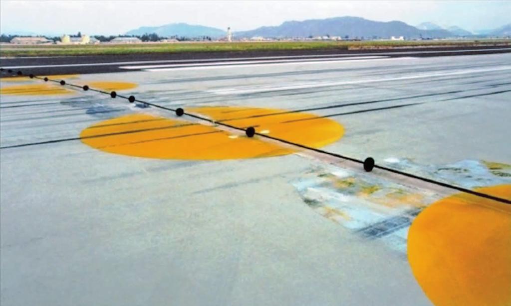 Figure 1: Barrier net Arresting barriers, such as this net system, stop an aircraft by absorbing its forward momentum in a landing or aborted takeoff overrun.