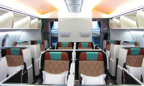Business Class Features Twenty-four seats (2:2:2 seating)* Fully flat bed