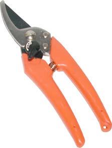 BYPASS PRUNER 056348004774 10/60 Deluxe Heavy Duty Ratchet Pruner 8" overall anvil cutting Teflon coated steel blade top handle with texture grip bottom handle with finger grips ambidextrous lock