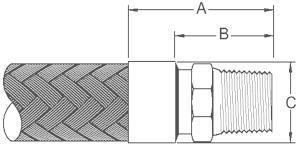 Corrugated Metal Hose Standard Fittings Hose I.D.