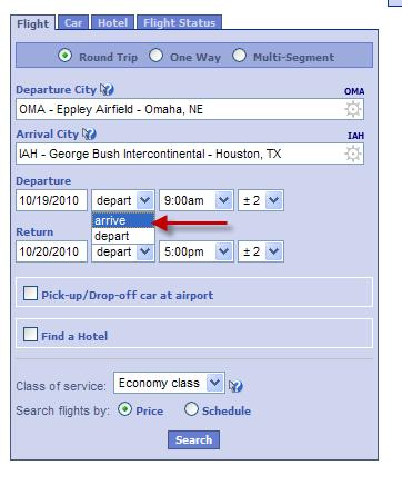 Q. Why can t I see how much the price of the airline ticket is when I m searching by Schedule? - The airlines base their pricing on the availability of each individual flight segment.
