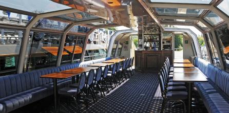 The Hibernia has a generous seating area on the foredeck allowing guests to enjoy the open air.