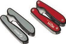 Includes pliers, wire cutters, knife blade, serrated knife,