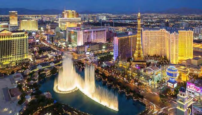 Area Overview Las Vegas Encircled by mountains in the Mojave Desert of Southern Nevada, Las Vegas is a city of intriguing contrasts, from suburbs filled with green parks and families to the vacation
