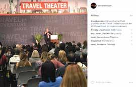 TWITTER: By engaging celebrity speakers, local and national bloggers and industry professionals, @TravAdventure created 47.1k impressions.
