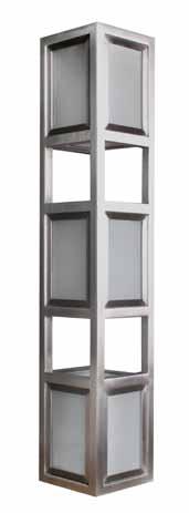 Dimensions: 6 W x 32 L x 6 H Finish: Brushed Stainless Steel Diffuser: Textured/Frosted Acrylic ELVIRA