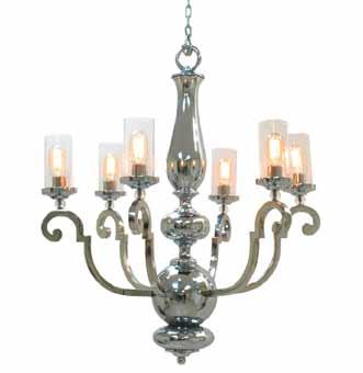 CARSON CF8168 Chandeliers & Ceiling Fixtures DELHI CF8163 Description: Carson Ceiling Fixture Dimensions: 48 L x 30 W x 22 H Finish: Brushed Silver Diffuser: Smoked Grey
