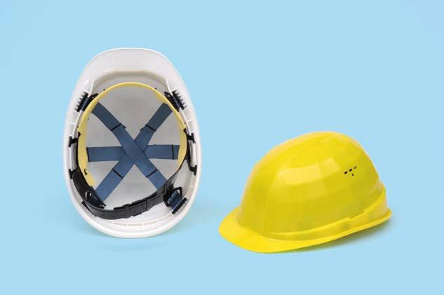 Protective Headgear SH-4 SAFETY HELMETS 4-point interior attachment. Straight helmet shell. SH-6 6-point interior attachment. Downward extended helmet shell serves as neck protection.