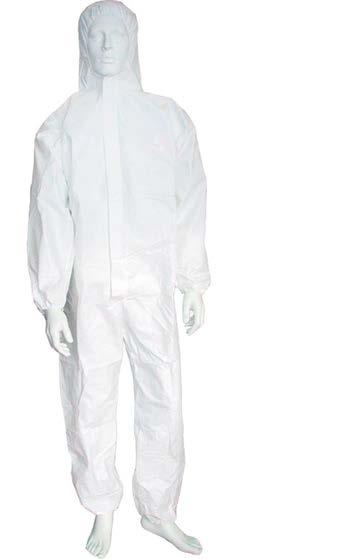 Overalls CHEMICAL PROTECTION COVERALL 4600 Chemical protection coverall, polypropylene fleece yarn with laminate film 65g/m², almost lint-free, breathable, threepart hood and threepart crotch, strong