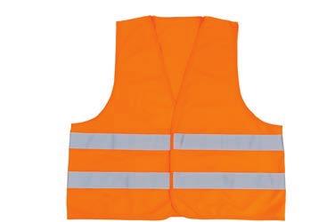 WARNING VEST According to EN ISO 20471:2013 With Velcro fastener 100% polyester Two 5 cm-wide all-round reflective strips Size: XL Color Art. No. P. Qty.