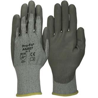 Cut Resistant Gloves Hand Protection CUT PROTECTION GLOVE PU HPPE, LEVEL 3 Cut resistance level 3, palm and fingertips with PU coating, HPPE fiber, grey, comfortable wearing, breathable, high