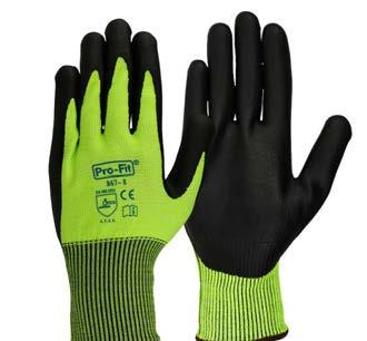 Cut Resistant Gloves Hand Protection CUT PROTECTION GLOVE NITRILE 867 HPPE/GLASS FIBER, LEVEL 5 Cut resistance level 5, palm and fingertips with foamed nitrile coating, HDPE/glass fiber, lime green,