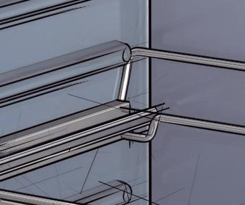 In this version, a customized angle bracket can be used to connect the oven slide and the oven rack.