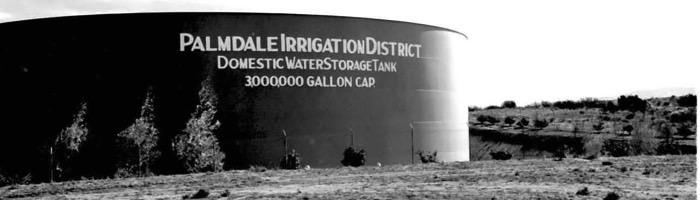 A Brief History of Palmdale Water District: In the late 1800 s, the Palmdale Water Company dug the first irrigation ditch to divert water from Littlerock Creek.