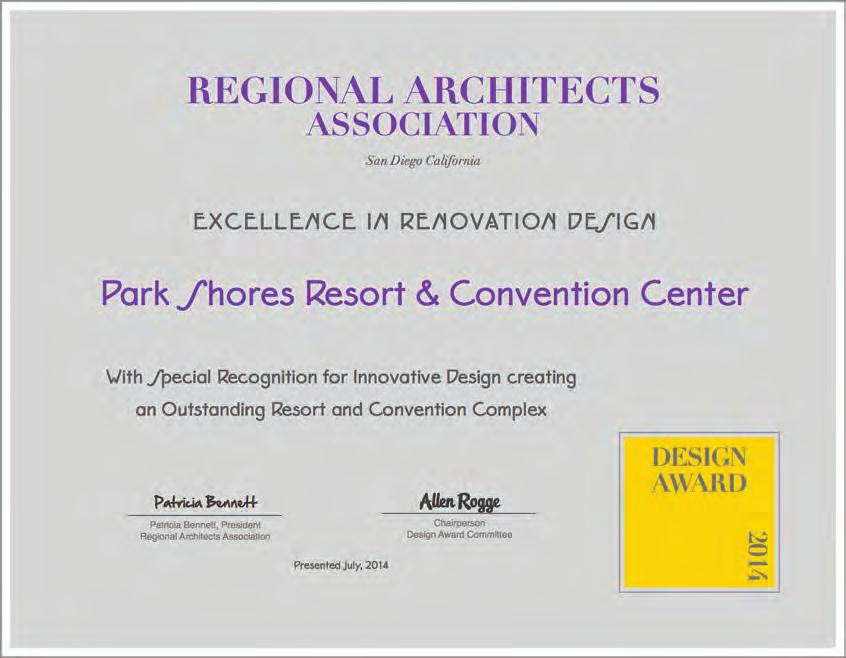 Awards Architects Award PARK SHORES RESORT & CONVENTION CENTER