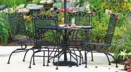 wrought iron. This timeless classic stays in fashion year after year.