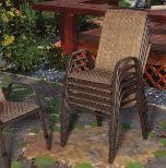 Set Includes: 2 CHAIRS 19"W x 19"D x 32"H TABLE 24" Diameter x 25"H C, D, E F THE NEWPORT COLLECTION Outdoor sling fabric with