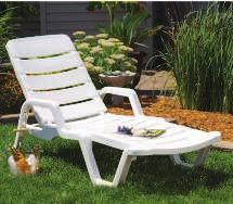99 48" Diameter x 29"H CHAISE LOUNGE Durable all-weather resin.