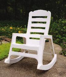 75"H PATIO BENCH Stackable and sturdy resin bench is UV protected to prevent color