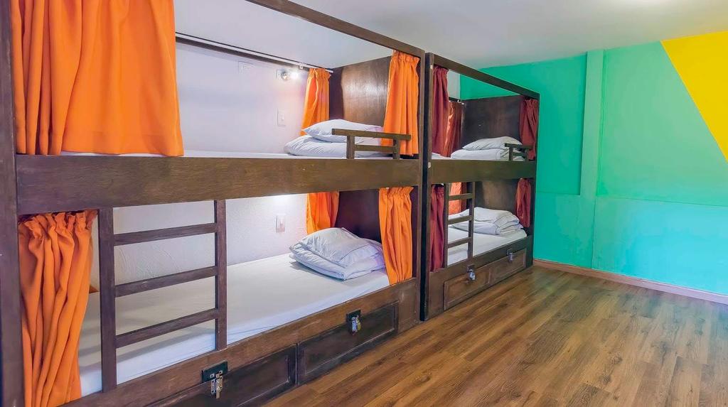 04 BOGOTA 04 BOGOTA Private rooms Dorms Masaya offers 3 TYPES OF DOUBLE ROOMS: Deluxe, Standard & Basic Double 2 TYPES OF TWIN: Twin Deluxe & Twin Standard Covering an area from 12 to 17m2, all our