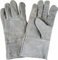 Leather Gloves Superior Quality Split Cowhide Fitters gloves Top split cowhide leather construction Good abrasion resistance Absorbent cotton lined palm Full leather tipped fingers and knuckle strap